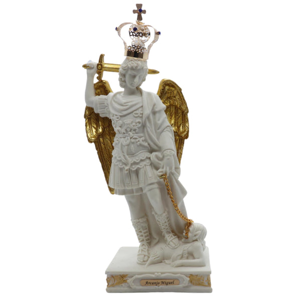 Imagem Sao Miguel Arcanjo Resina C/ Coroa Metal 20cm - Hesed