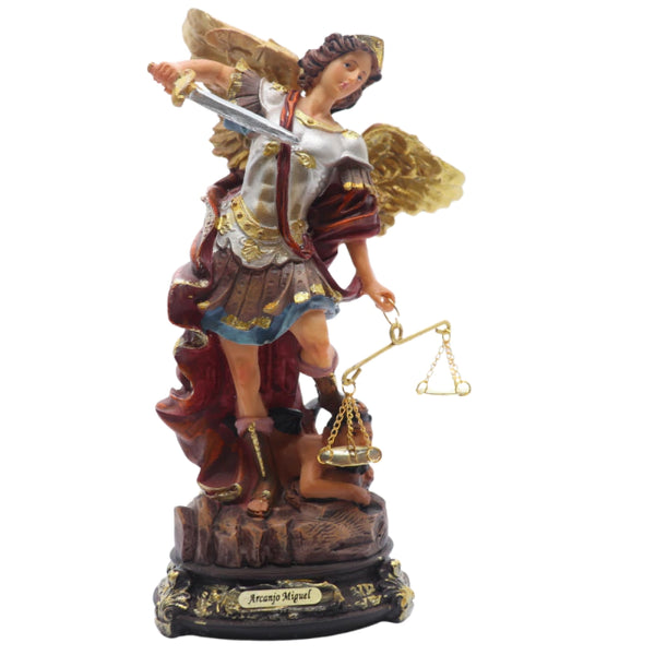 Imagem Sao Miguel Arcanjo Resina C/ Balanca Metal 20cm - Hesed