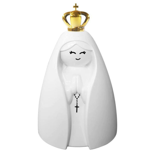 Nossa Senhora C/Coroa Laqueado Branco - Hesed