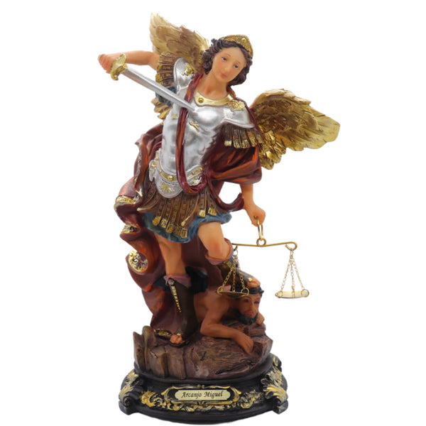 Imagem Sao Miguel Arcanjo Resina C/ Balanca Metal 30cm - Hesed