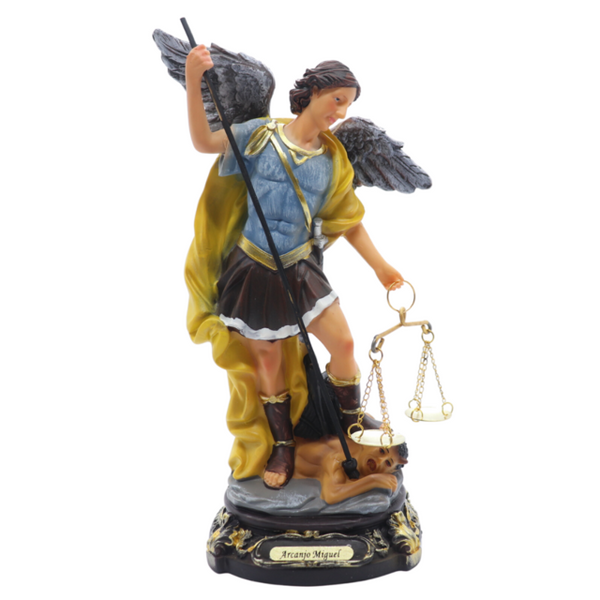Imagem São Miguel Arcanjo Resina C/Balanca Metal 20cm - Hesed
