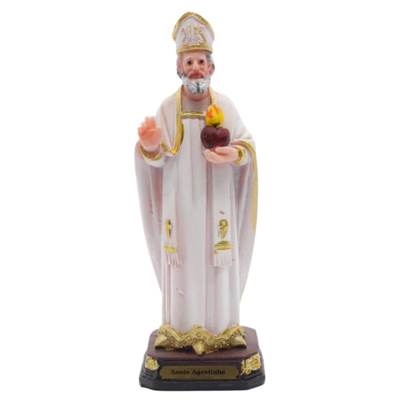 Imagem Santo Agostinho Resina 12,5cm - Hesed
